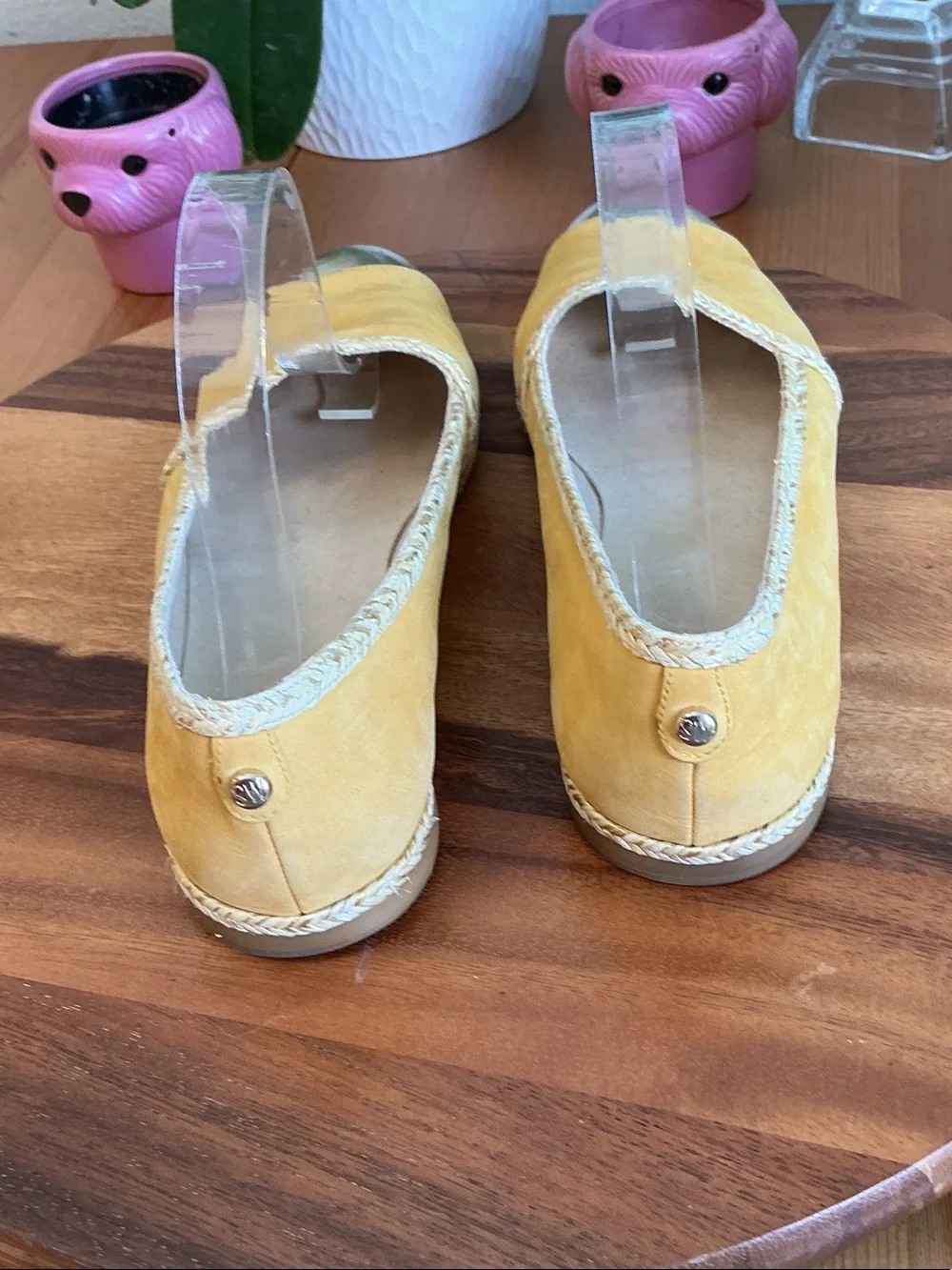 Stuart Weitzman Goldenrod Suede Tipadrille Espadrille Flats 9